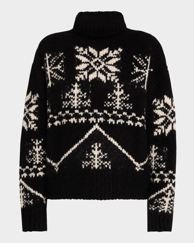Meredith Turtleneck Nordic Cashmere-Silk Sweater